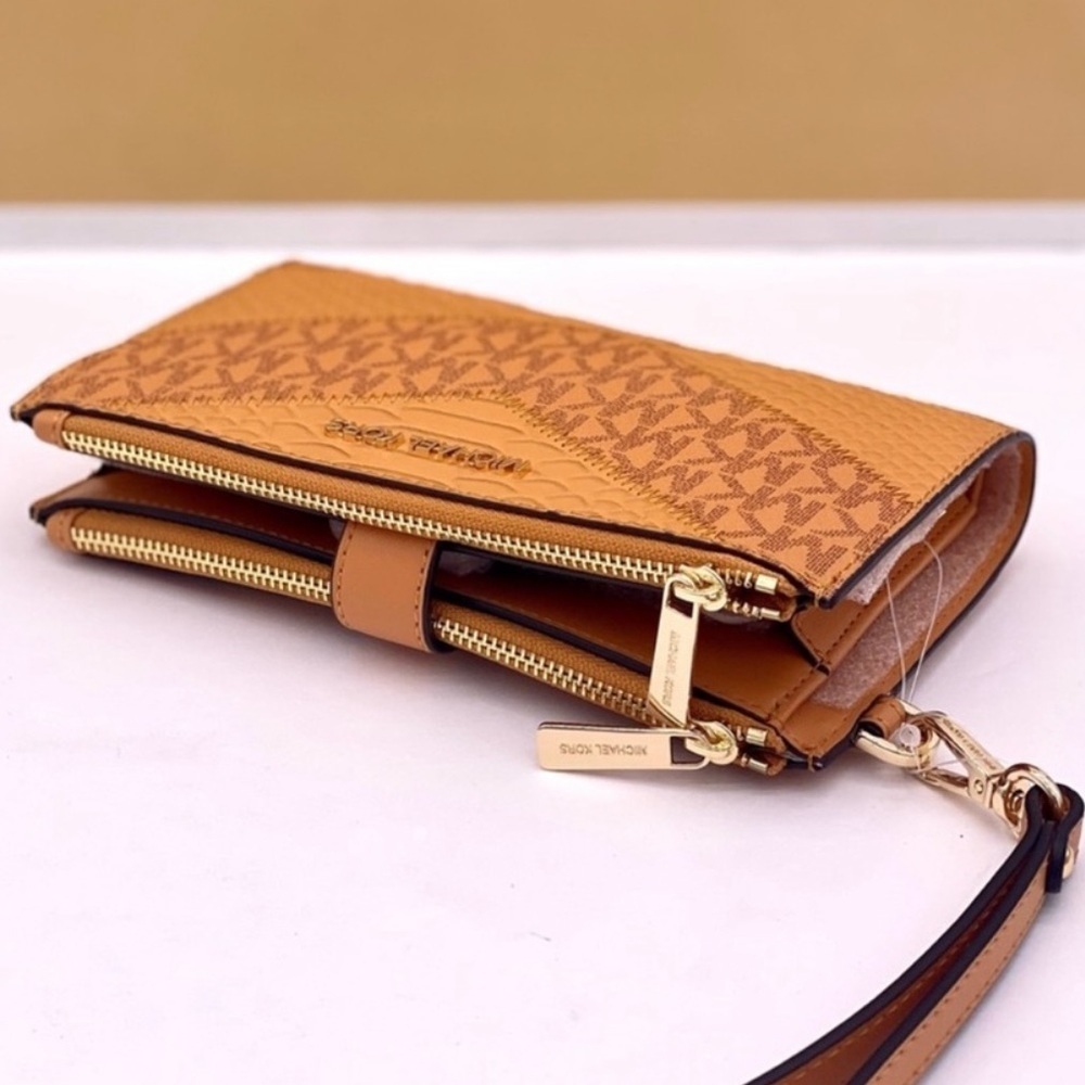 Michael Kors DoubleZip Wallet Wristlet Phone Case Cider Multi - Picture 9 of 11